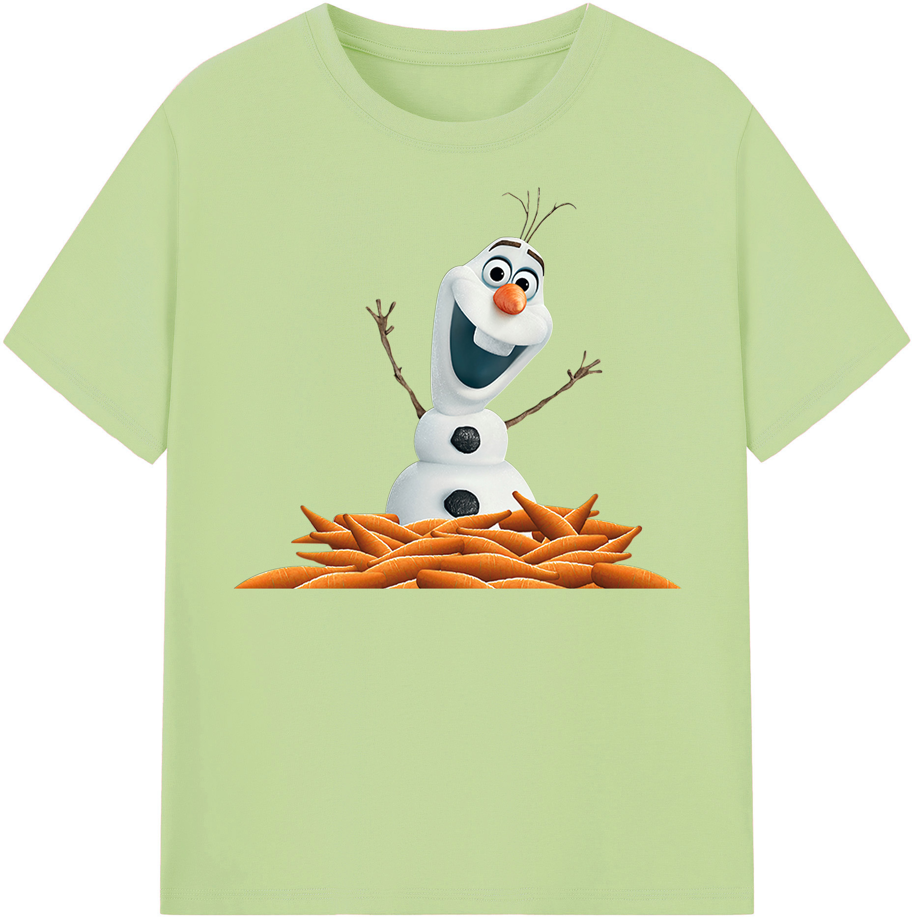 （画像用） アナと雪の女王 アンナ エルサ Frozen Anna Elsa 綿100％半袖Tシャツ（フロントプリント）